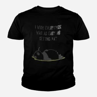 I Wish Everything Was As Easy As Getting Fat Panda Kid T-Shirt - Seseable