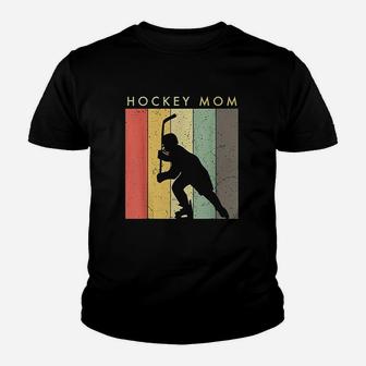Ice Hockey Mom Retro Vintage Thoughtful Gifts For Mom Kid T-Shirt - Seseable