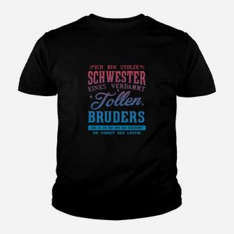 Ich Bin Stolze Schwester Kinder T-Shirt - Seseable