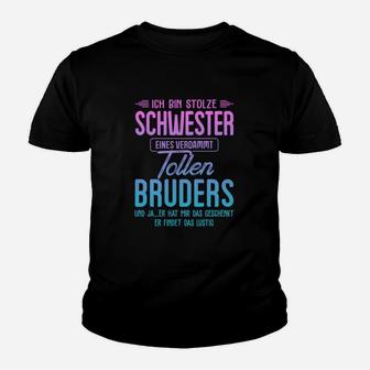 Ich Bin Stolze Schwester Kinder T-Shirt - Seseable