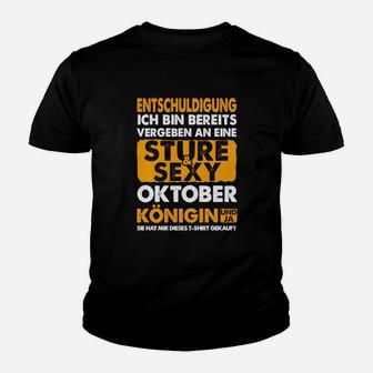 Ich Bin Vergeben An Eine Oktoberkönigin Kinder T-Shirt - Seseable