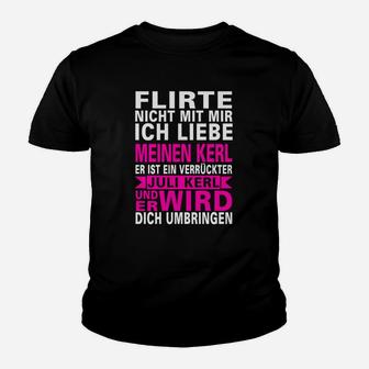 Ich Liebe Meinen Kerl Warnhinweis Kinder Tshirt für Paare - Seseable