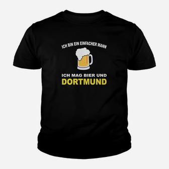 Ich Mag Bier und Dortmund Fan-Kinder Tshirt, Lustiges Fußballmotiv - Seseable