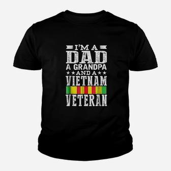 Im A Dad Grandpa And Vietnam Veteran Fathers Day Kid T-Shirt - Seseable