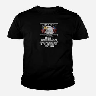 Im A Grumpy Old Man Born In August Fathers Day Gift Kid T-Shirt - Seseable