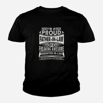 Im A Proud Father In Law Of A Freaking Awesome Kid T-Shirt - Seseable