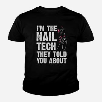 Im The Nail Tech Nail Technician Artist Manicurist Gift Kid T-Shirt - Seseable