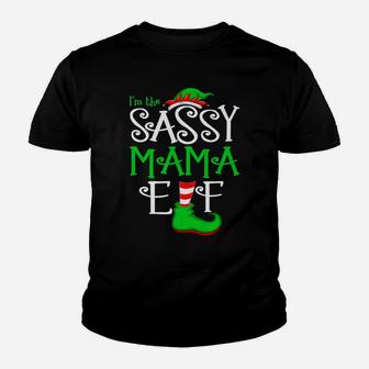 Im The Sassy Mama Elf Funny Christmas Elf For Moms Kid T-Shirt - Seseable
