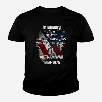 In Memory Of Brothers And Sisters Served In Vietnam War Kid T-Shirt - Seseable
