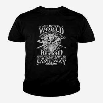 Into This World Viking Odin Valhalla Kid T-Shirt - Seseable