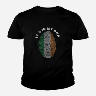 Irish Fingerprint It Is In My Dna Ireland Kid T-Shirt - Seseable