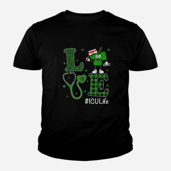 Irish Nurse St Patricks Day Love Icu Nurse Life Kid T-Shirt - Seseable