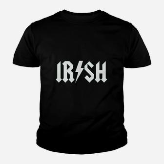 Irish Rockstar Funny Saint Patricks Day Shamrock St Clover Shenanigans Kid T-Shirt - Seseable