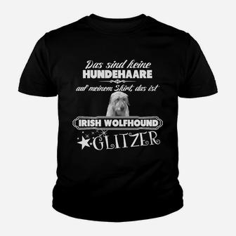 Irish Wolfhound Glitzer Kinder T-Shirt - Seseable