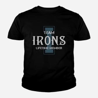 Irons Shirts - Team Irons Lifetime Member Name Shirts Youth T-shirt - Seseable