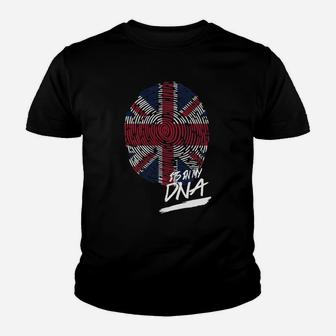It Is In My Dna Britain Baby Proud Country Flag Kid T-Shirt - Seseable