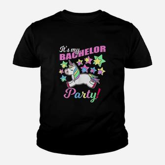Its My Bachelor Party Unicorn Funny Marriage Party Kid T-Shirt - Seseable