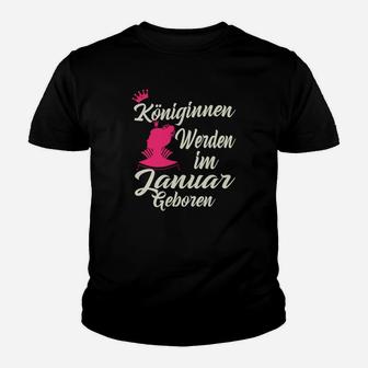 Januar Geburtstags-Kinder Tshirt, Königinnen Werden im Januar Geboren, Damenmode - Seseable