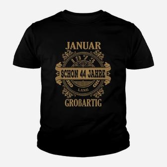 Januar Jubiläums-Kinder Tshirt, Feier 44 Jahre, Geburtstags-Design - Seseable