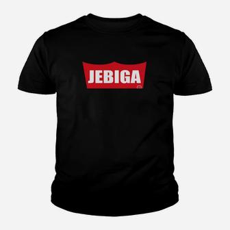 JEBIGA Herren Kinder Tshirt in Schwarz mit Rotem Aufdruck, Lustiges Tee - Seseable