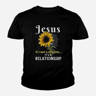 Jesus Its Not A Religion Its A Relationship Kid T-Shirt - Seseable
