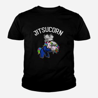 Jitsu Unicorn Brazilian Jiu-jitsu And Bjj Gift Kid T-Shirt - Seseable