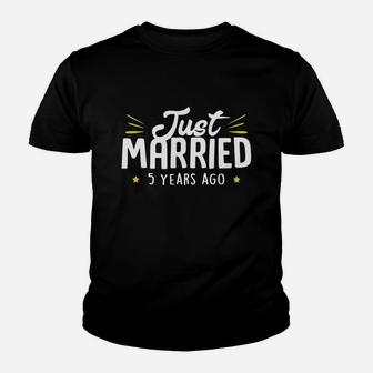 Just Married 5 Years Ago Matching Marriage Couples T-shirts Youth T-shirt - Seseable