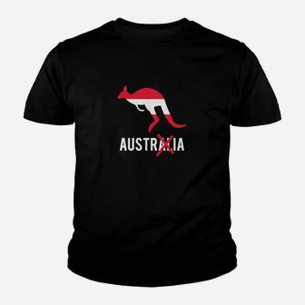 Känguru Kinder Tshirt inspiriert von Australien in Schwarz, Tiermotiv Tee - Seseable