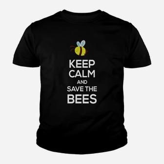 Keep Calm And Save The Bees Beekeeping Beekeeper Kid T-Shirt - Seseable