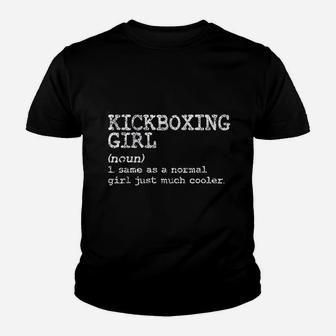 Kickboxing Girl Definition Funny Women Coach Martial Arts Kid T-Shirt - Seseable