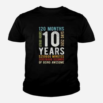 Kids 1902nd Birthday 1902 Years Old Vintage Retro 120 Months Kid T-Shirt - Seseable