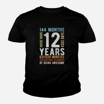 Kids 12th Birthday 12 Years Old Vintage Kid T-Shirt - Seseable