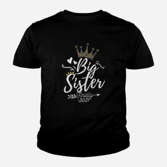 Kids Big Sister Finally 2021 Soon To Be Bigsister Kid T-Shirt - Seseable