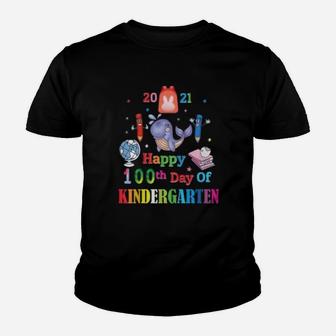 Kids Happy 100th Day Of School 100th Day Of School Kindergarten Kid T-Shirt - Seseable