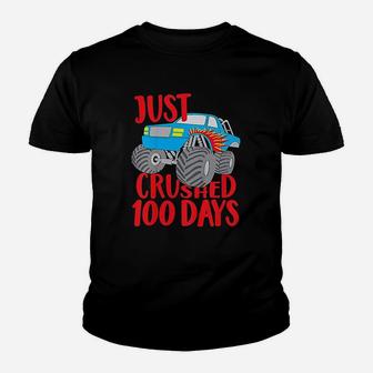 Kids Just Crushed 100 Days Monster Truck 100th Day Of School Kid T-Shirt - Seseable
