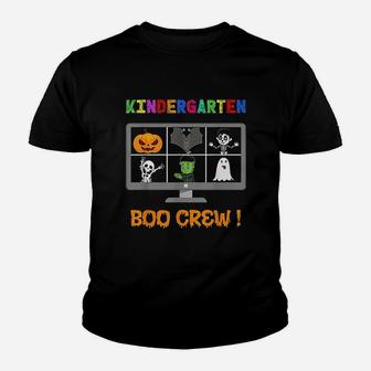 Kindergarten Boo Crew Virtual Learning Teacher Halloween Kid T-Shirt - Seseable