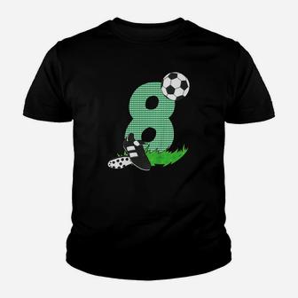 Kindergeburtstags 8 Jahre Fussball 8 Geburtstag Kinder T-Shirt - Seseable