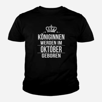 Königinnen Oktober Geburtstags-Kinder Tshirt, Geschenk für Frauen - Seseable