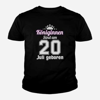 Königinnen Sind Am 20 Juli Geboren Kinder T-Shirt - Seseable