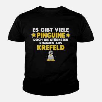 Krefeld Stolz Pinguine Fan Kinder Tshirt, Lokalpatriotisches Design - Seseable