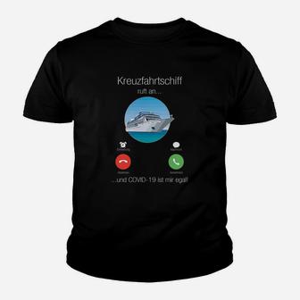 Kreuzfahrtschiff Kinder Tshirt mit Lustigem COVID-19 Spruch, Humorvoll - Seseable