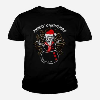 Lab Labrador Snowman Dog Funny Ugly Christmas Kid T-Shirt - Seseable