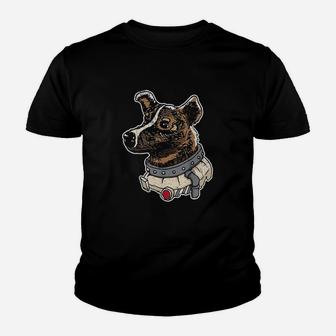 Laika Dog Soviet Union Ussr Astronaut Dog Propaganda Kid T-Shirt - Seseable