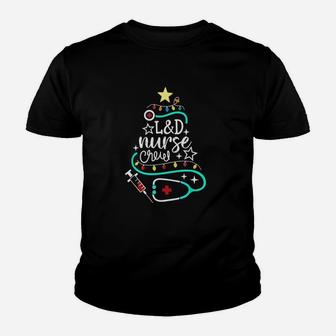 L&d Nurse Crew Merry Christmas Labor And Delivery Nursing Kid T-Shirt - Seseable