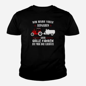 Landwirt Viele Aufgaben Gülle Fahren Kinder T-Shirt - Seseable