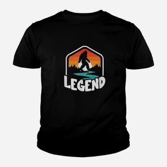 Legend Hipster Vintage Bigfoot Outdoor 80s Style Kid T-Shirt - Seseable