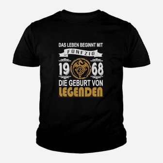 Legenden Geboren 1968 Kinder Tshirt, 50. Geburtstag Jubiläums Tee - Seseable