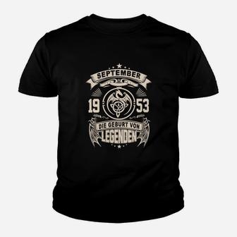 Legenden von September 1953 Geburtstag Kinder Tshirt, Personalisiertes Jahrgang Tee - Seseable