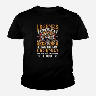 Legends Are Born In December But The Real Legends Are Born In December 1960 Kid T-Shirt - Seseable