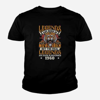 Legends Are Born In November But The Real Legends Are Born In November 1960 Kid T-Shirt - Seseable